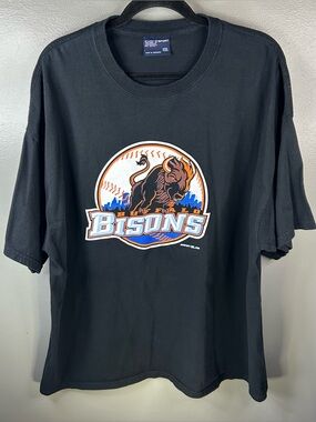 Buffalo Bisons Y2K 2009 MLB MiLB Toronto Blue Jays Baseball Black Shirt Size 2XL